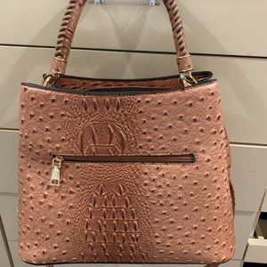 Crocodile print Purse with short handle as well as a long strap